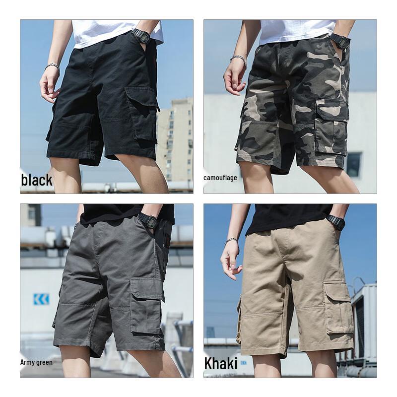 Baleno Men's Loose Fit Cotton Cargo Shorts