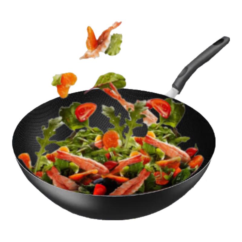 Supor 34cm Honeycomb Non-Coated Iron Wok
