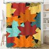 Vibrant Maple Leaf Shower Curtain Autumn Decorative Bathroom Tarp Fabric Waterproof Bath Mats for Home Decoration Various Colors