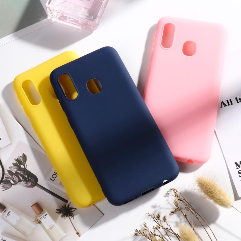 For Samsung Galaxy A20e Case Soft Silicone Candy Color Phone Cases