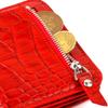 Women's Small Wallet Made of Genuine Leather with Crocodile Effect CANPELLINI 21795 Red