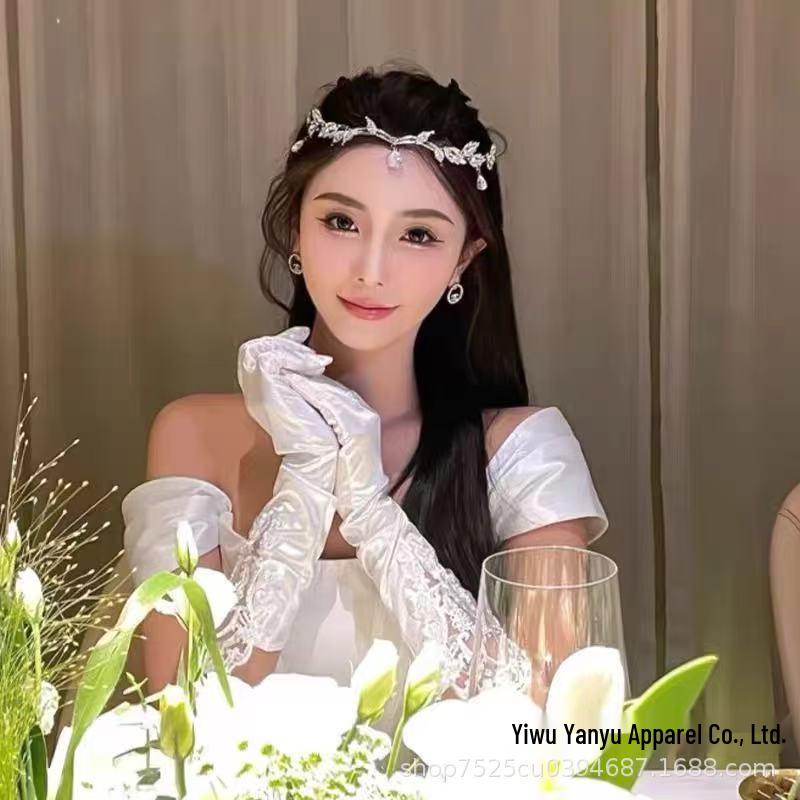 

Ретро сплав бриллиант лист капля воды кулон корона головной убор для фестивалей