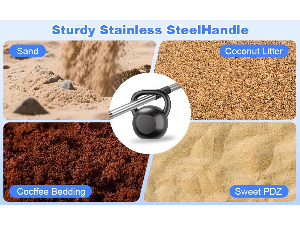 Durable 2-in-1 Chicken Manure Shovel & Rake with Sand Sieve for Chicken Coops & Small Farms