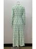 2023 Autumn/Winter Retro Stand Collar Loose Plus Size Fashion Long Dress