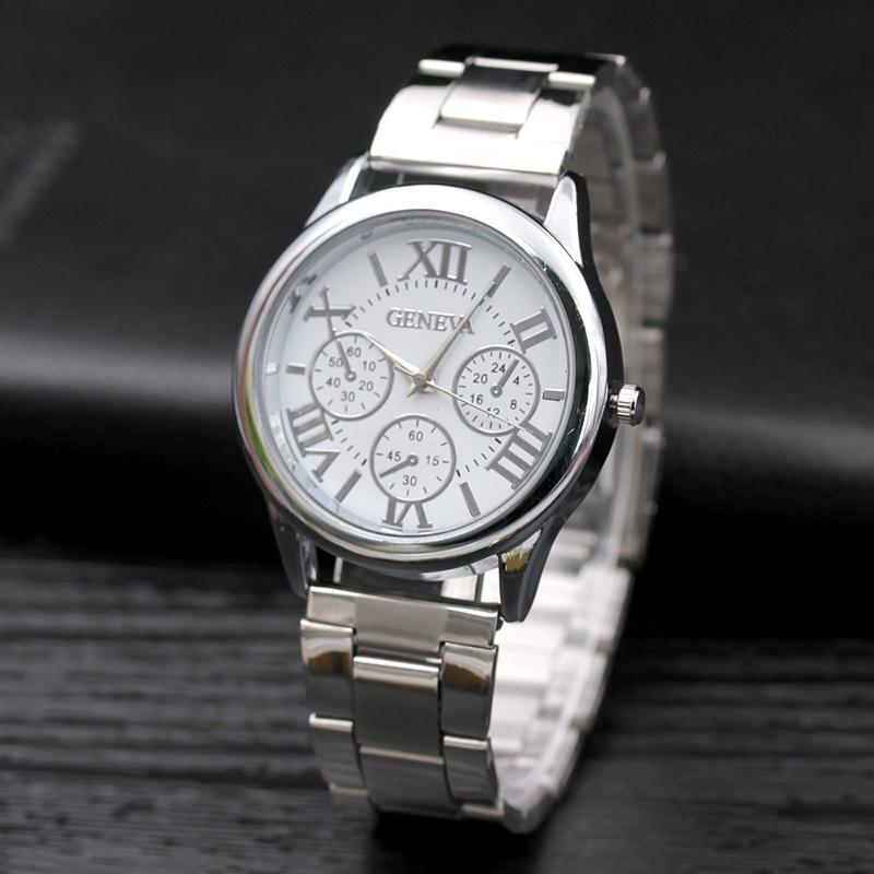 Montre Hommes Et Femmes Bracelet Acier Montre Bracelet Alliage d'Acier