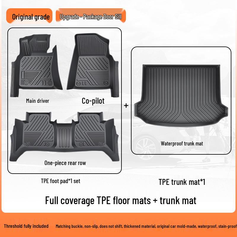 Volkswagen Teramont X Floor Mats, 17-24 Models, Fully Enclosed 7-Seater TPE