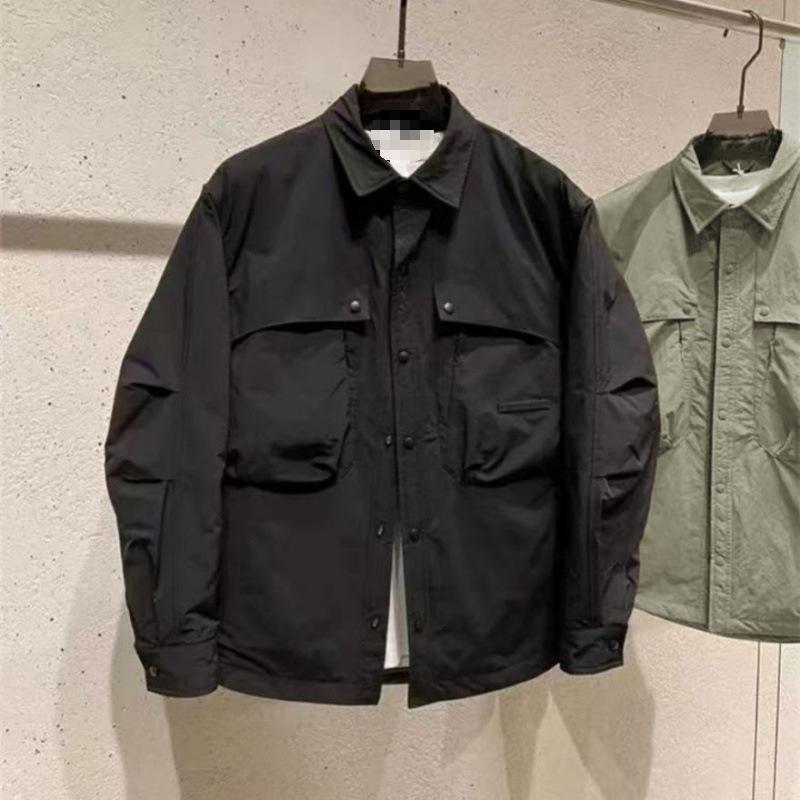 

Men s Multi-pocket Workwear Lapel Shirt Jacket - Versatile Autumn Winter Casual Top 2XL [80-90 kg]