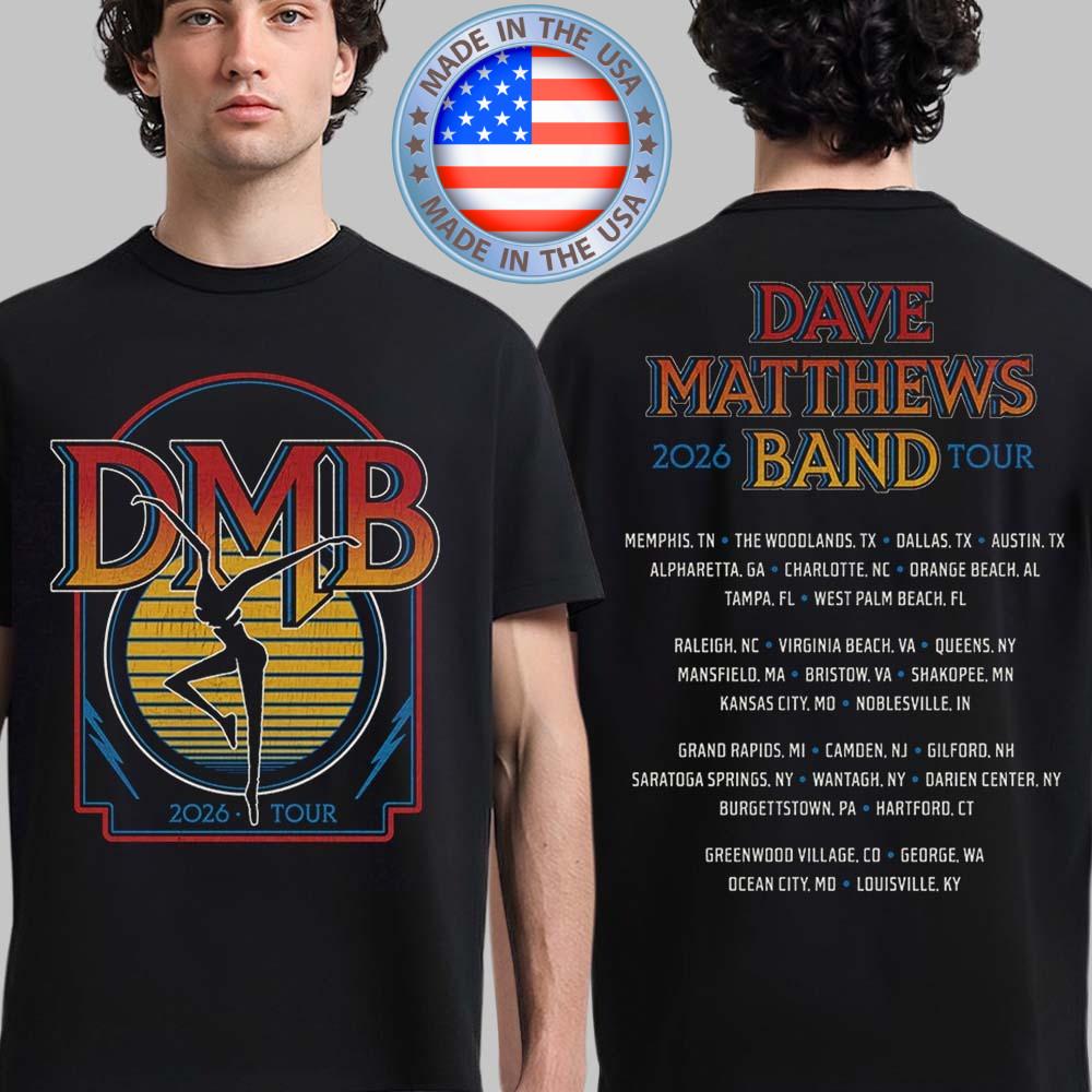 Dave Matthews Band 2026 North American Tour Merch T-Shirt Reprint M