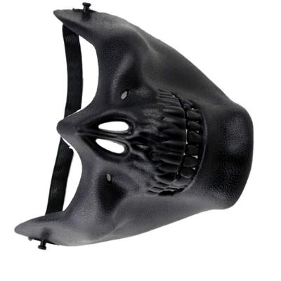 Máscara facial de Halloween reutilizável, máscara de caveira assustadora, decoração para festa de cosplay