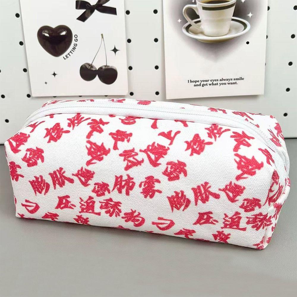 Multifunctional Stationery Bag Large Capacity Pencil Case Cute Pen Bag  for School Office