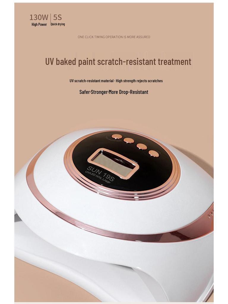 130W High-Power Nail Lamp with 5-Second Fast Dry and 57 LEDs