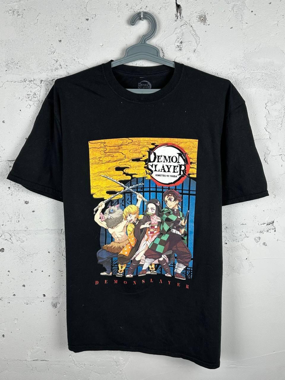 Demon Slayer Manga Cover Anime T-shirt Black Size XL Unisex T-Shirt XXXL