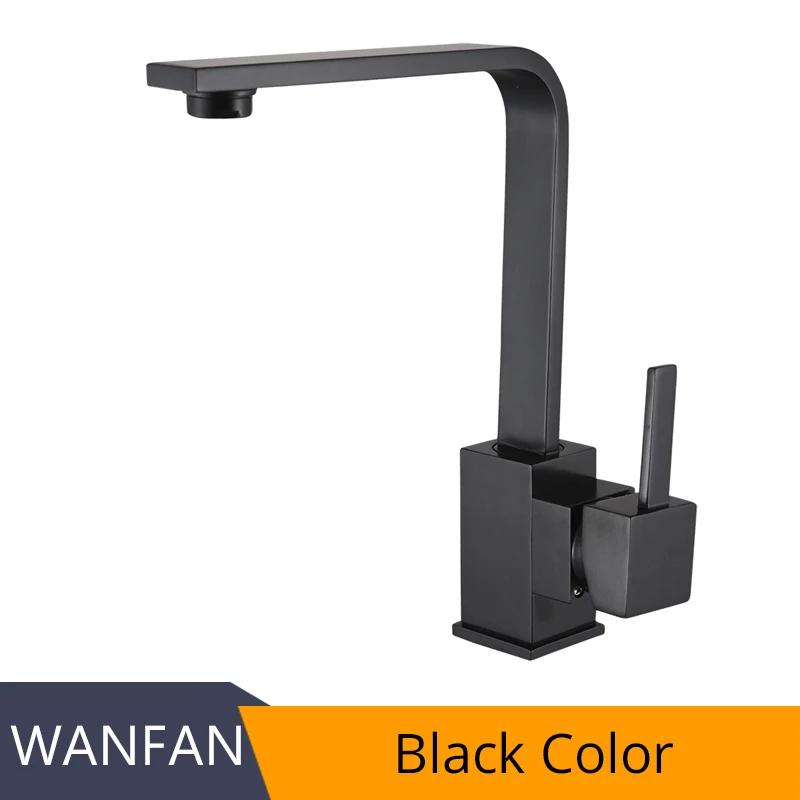 Black Kitchen Faucets Brass Kitchen Sink Water Faucet 360 Rotate Swivel Faucet Mixer Single Holder Single Hole Mixer Tap