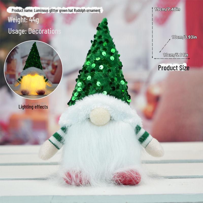 2024 Luminous Christmas Decorations: Rudolph, Santa, and Snowman Dolls