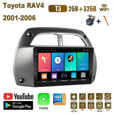 Android Araba Radyo Carplay Toyota RAV4 2001-2006 Araba Multimedya Video Oynatıcı GPS Navigasyon WIFI 2 + 32 GB