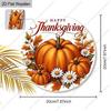 Happy Thanksgiving Pumpkin Round Wooden Hanging Sign, Autumn Door Wall Decor