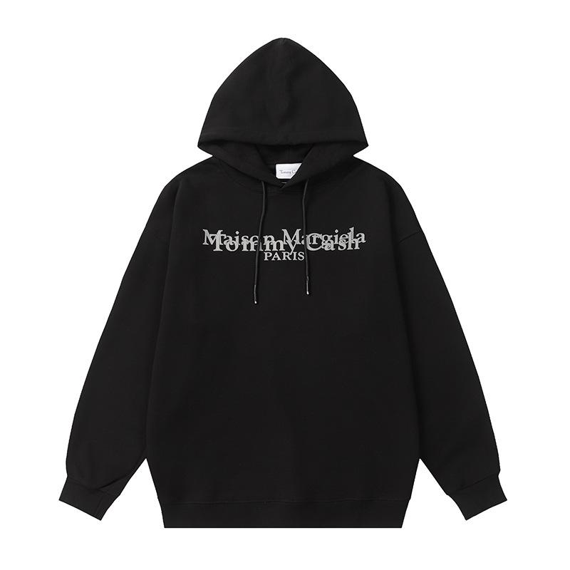 Unisex Margiela Hoodie: Lockere Passform, Umgekehrtes MM6-Logo, Reine Baumwolle, Rundhalsausschnitt, Trendiger Stil