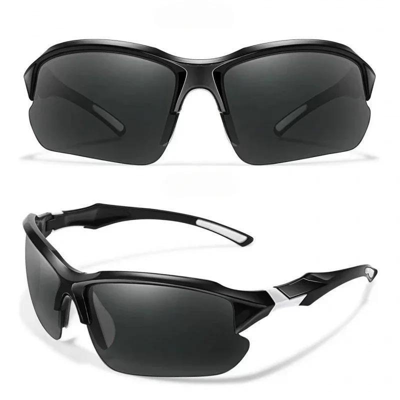 Trendy Bicycle Riding Windproof Goggles Sports Half Frame Outdoor Sunglasses For Men Uv Resistant Driving Sunglasses