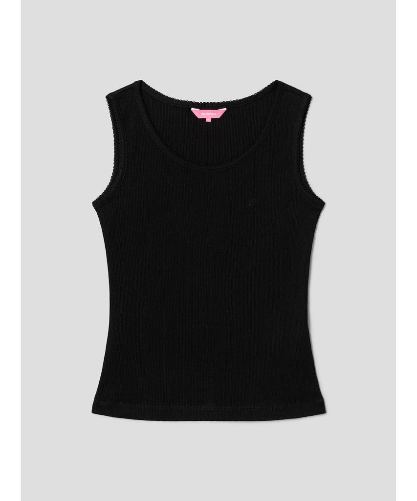 Binpolleidiseu [B. My] Eyelet Sleeveless T-Shirt Black (Bf6442N025)