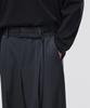 Musinsa Standard Narrow Belt One-Pleat Wide Slacks [Iron Gray]