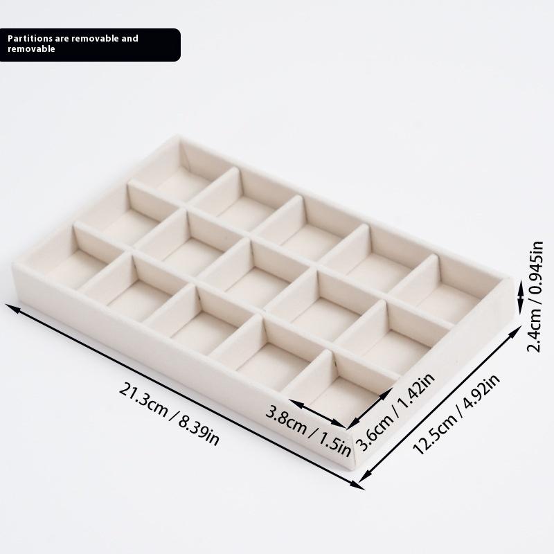 Sametová šperkovnice Náušnice Náhrdelník Prsten Náramek Stojan na vystavení šperků Zlatý podnos na šperky