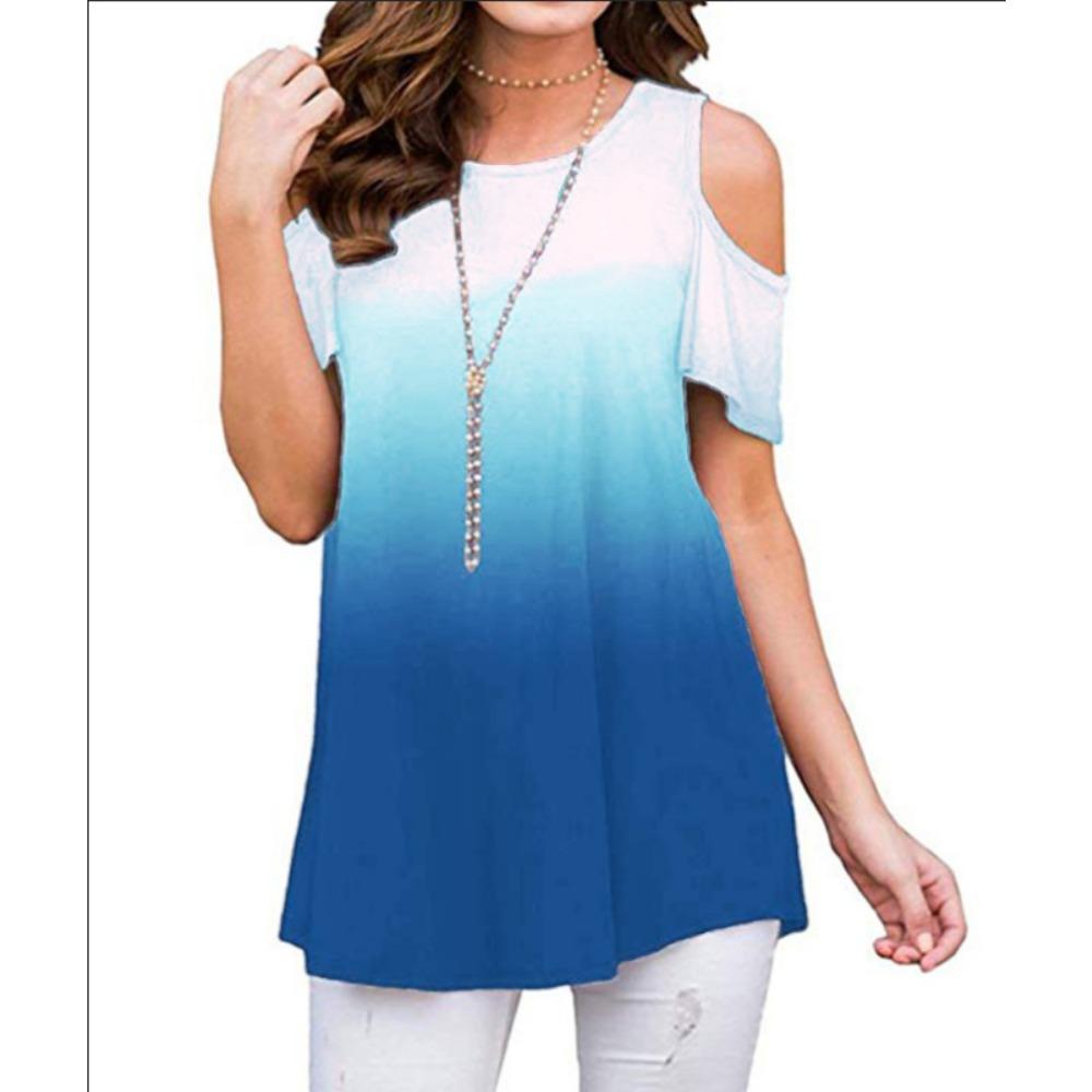 

HNXC Женские модные повседневные летние блузки и рубашки с короткими рукавами и круглым вырезом M светло-зеленый