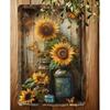 Metal Wall Art Sunflower Butterfly Decor Rustic Farmhouse Vintage Home Garden Kitchen
