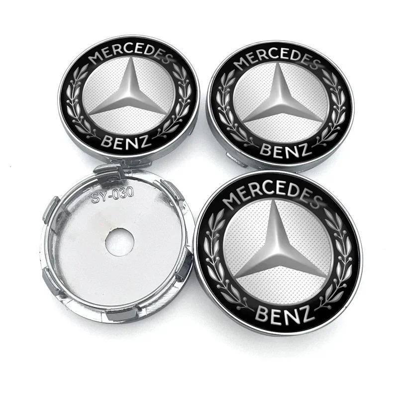 

Автомобильная наклейка 2026 Горячая Для Benz 4 шт. 60 мм Колпачок ступицы колеса автомобиля Логотип Заглушка ступицы Значок Эмблема Для Mercedes Benz W204 W212 W176 GLC CL