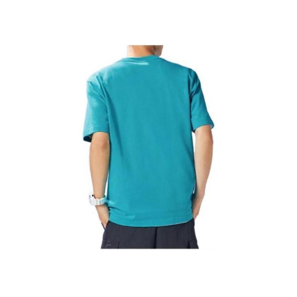 Li Ning Sports Basketball Series Logo Print Loose Fit Short Sleeve T-Shirt Men Tops Kingfisher-Green AHSR909-3