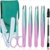 Eyebrow clips tweezers set, beauty tools, grafting false eyelashes tweezer, eyebrow trimming tweezers