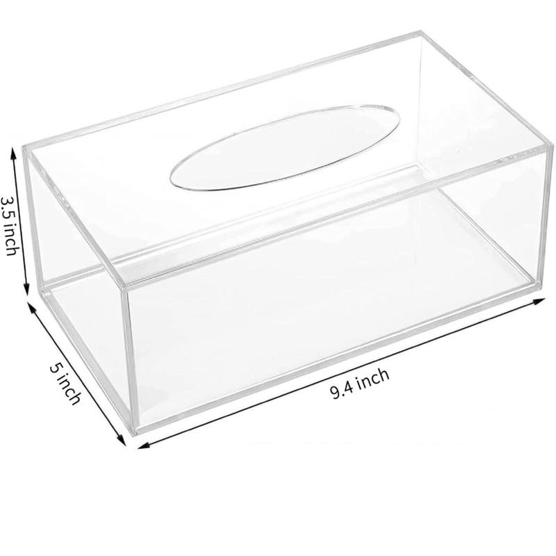 Tick Pan Fashion Bathroom Towel Box Elegant Transparent Acrylic Rectangle Storage Box |