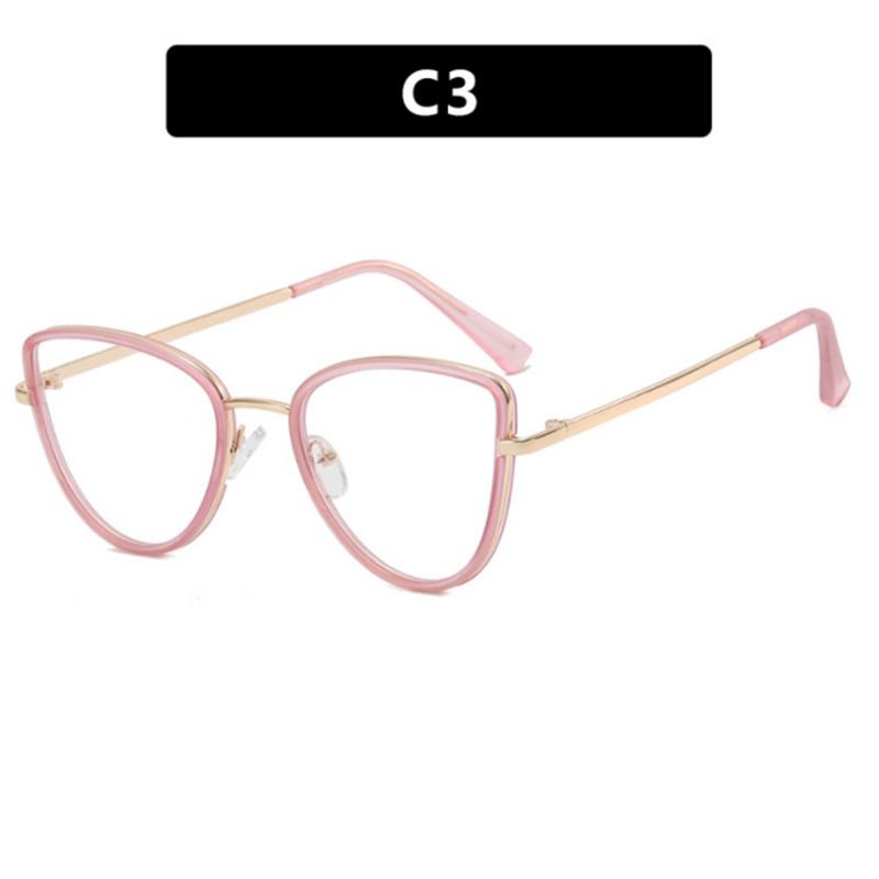 1.67 1.74 -8 to +8 Cat Eye Metal Frame Clear Glasses Myopia Nerd Spectacles Fashion Hyperopia