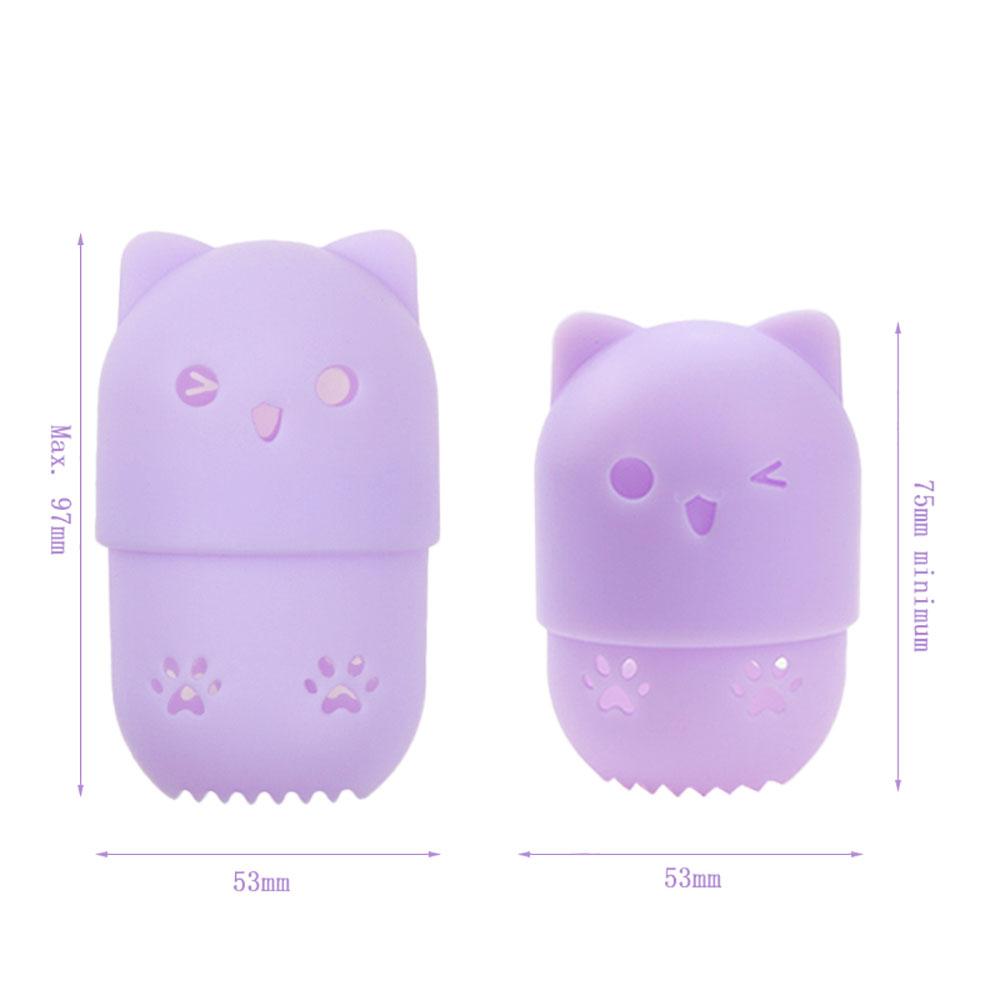 Silicone world 1 x Silikon-Aufbewahrungsbox für Kosmetikschwämme, Eierständer, Make-up-Puderquaste, Trockenhalter, schimmelresistent, Kosmetikquasten-Etui