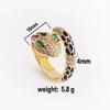 Women's adjustable copper micro-inlaid zircon gold ring