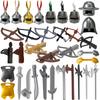 Medieval Building Blocks Weapons Figure Soldier Accessories Bow Spear Crossbow Axe Helmet Shoulder Armor Brick Gift Toy DIY X011