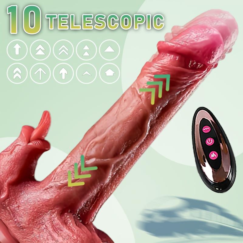 8.66 Silicone Vibrating Massager,Strong Suction Cup,USB Rechargeable,10 Vibration 10 Thrust Modes,G-Spot Stimulation,Remote Control,Couples' Gift"