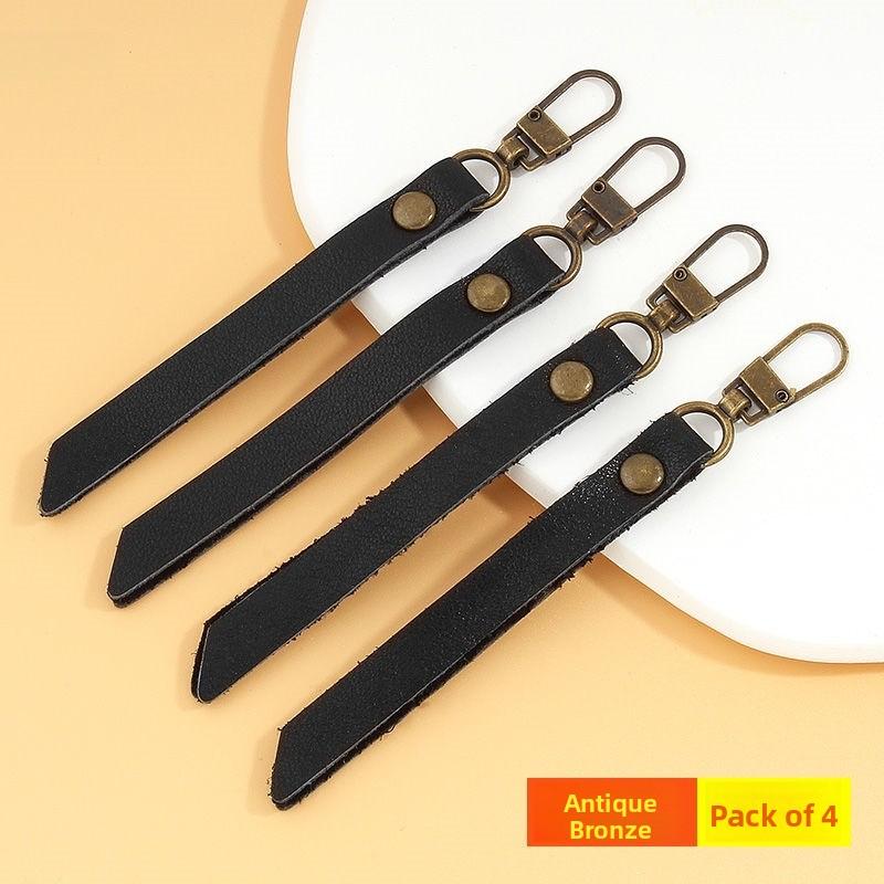 Detachable Leather Zipper Pulls Head for Bags Clothes Outerwear Replacement Accories Home Sewing DIY Materials Tools