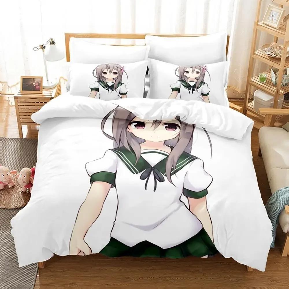 Cozy Soft Single Twin Full Queen King Zuihou Kancolle Size Bed Aldult Kid Bedroom Sets Print Quilt