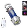 High Power COB LED Keychain Light Portable Rechargeable Hanging Flashlight for Outdoor Camping Waterproof Lantern Pocket Lamp