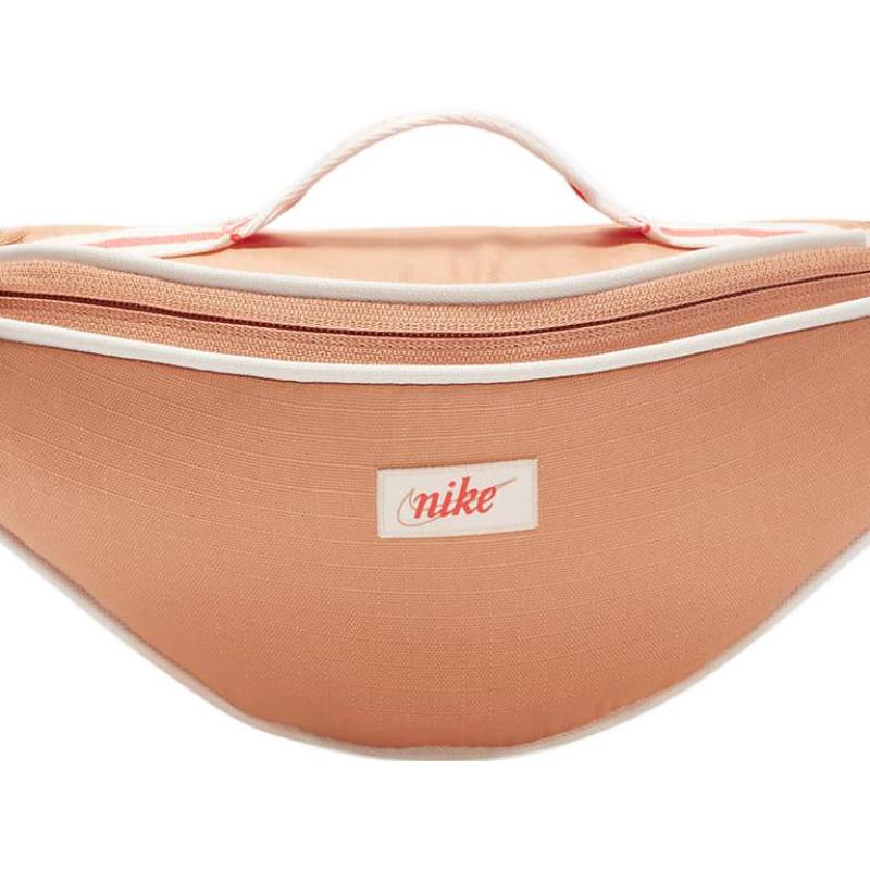 Nike Heritage Fabric One Shoulder Crossbody Fanny Pack Regular Unisex Amber Brown/Amber Brown/Bright Dark Red Casual DR6266-225