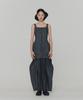 Amomento Layered Shirring Skirt_Navy