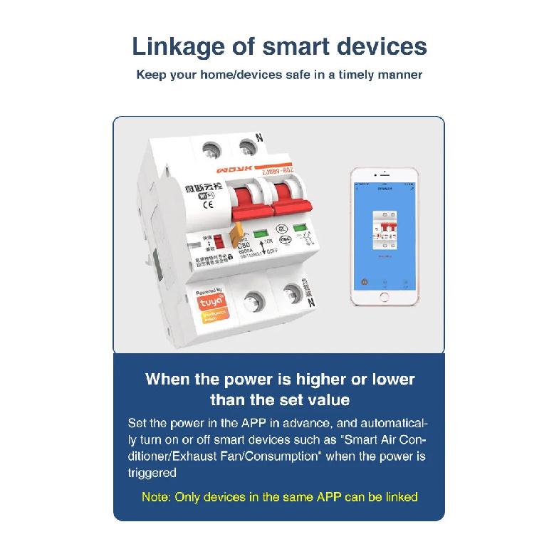 Smart New WiFi Energy Clamp Bidirectional Meter with Buzzer Alarm for Threshold App Monitor Export Import Power AC110V/240V
