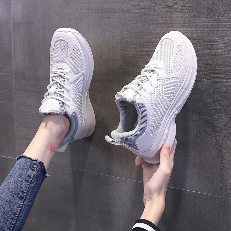 

Fashion Women s New Summer white Shoes Trendy lightweight shoe Casual breathable ladies mesh shoes Soft soled comfortable Sneakers 35