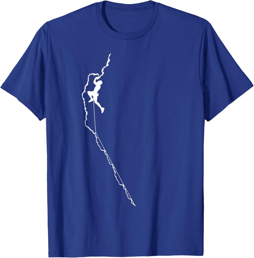 Rock Climbing Graphic Tee Men Sport Bouldering Mountaineer Outdoor Activity Gift TShirt