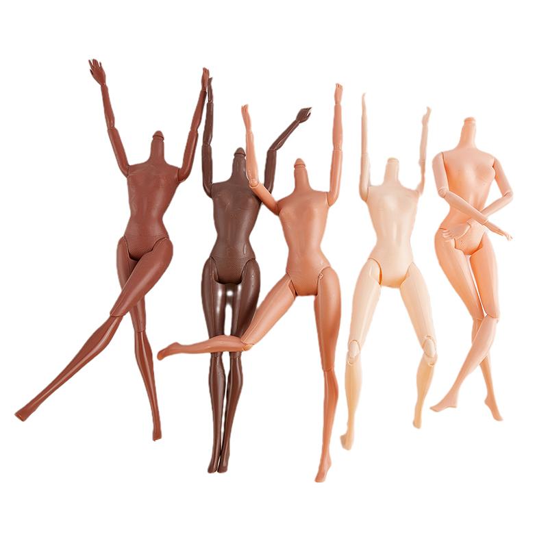 1PC 11 Movable Joints 26/27cm African Doll Nude Body Brown Black Skin Doll Body Skin Children's Pretty Girl Toy Gift