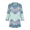 Tunic Tops For Women Loose Fit Prints Tops 3/4 Length Sleeve Womens Tops With Asymmetrical Hem