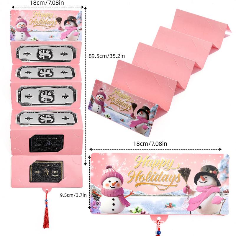2Pcs Holiday Red Envelope 10-Slot Christmas Money Bag And Gift Card Clip Perfect For Christmas Birthdays And Thanksgiving