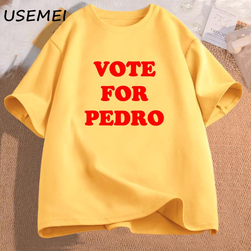 Vote for Pedro Sanchez Movie T Shirt Men Women Cotton Short Sleeve Oversized Tshirt Unisex Vintage Clothes Womans Clothing Tees
