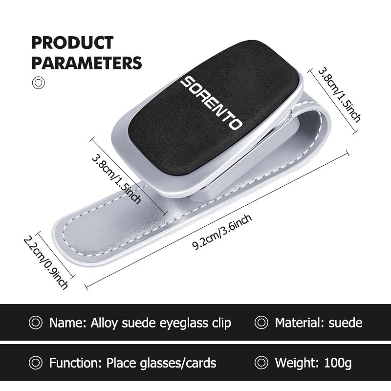 For KIA Car Glasses Holder Suede Sunglasses Storage Clip Accessories Cerato Proceed Venga Sedona Forte Stonic PicantoED1 