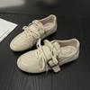 American retro German training shoes flat sole soft sole belt buckle double shoelace fashion casual British style small leather shoes single shoes 